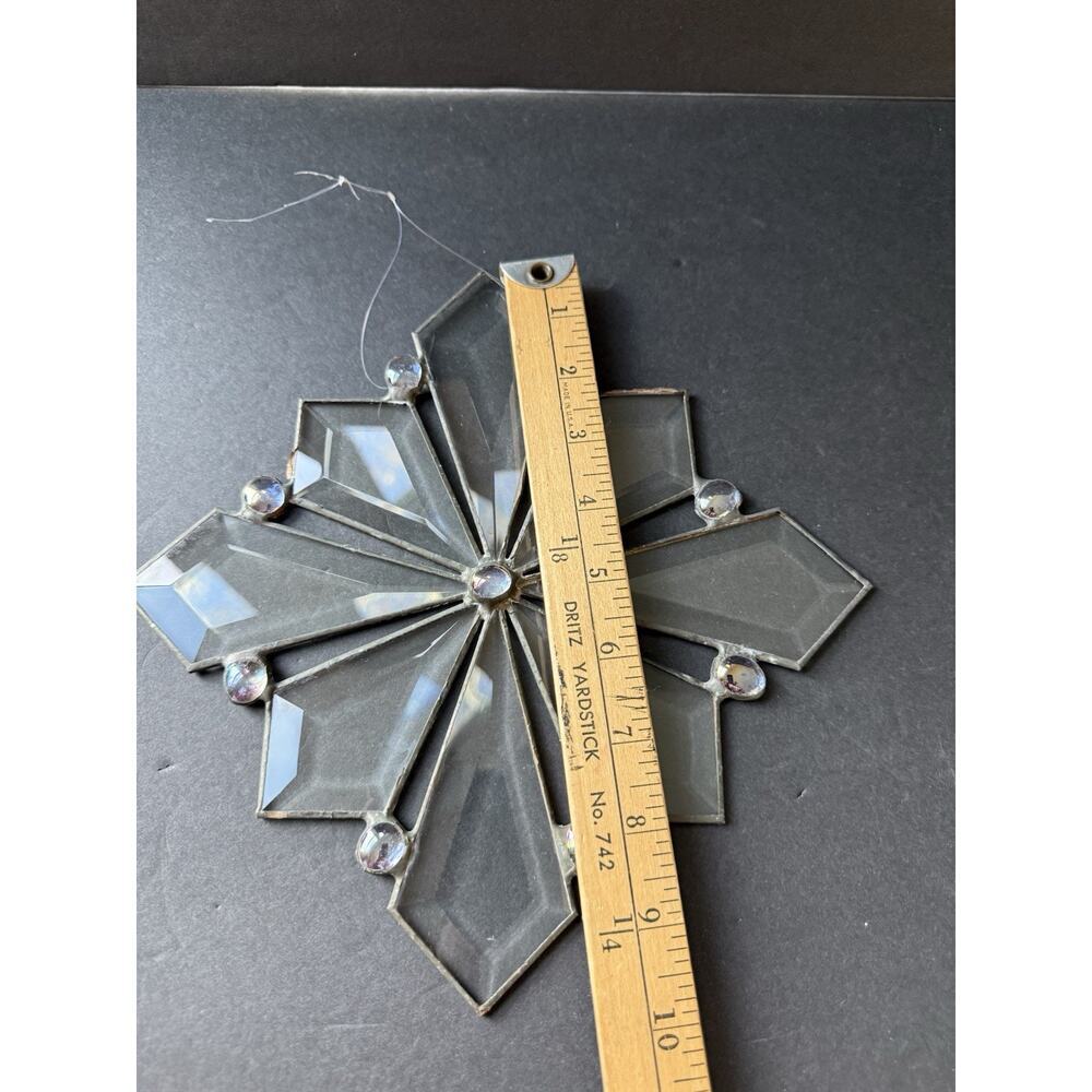 Beveled Glass Handcrafted Prism Suncatcher Clear Artisan Window Decor 9” - Picture 4 of 6